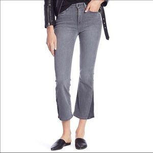 GOOD AMERICAN Good Boot Crop Grey Jeans Flare